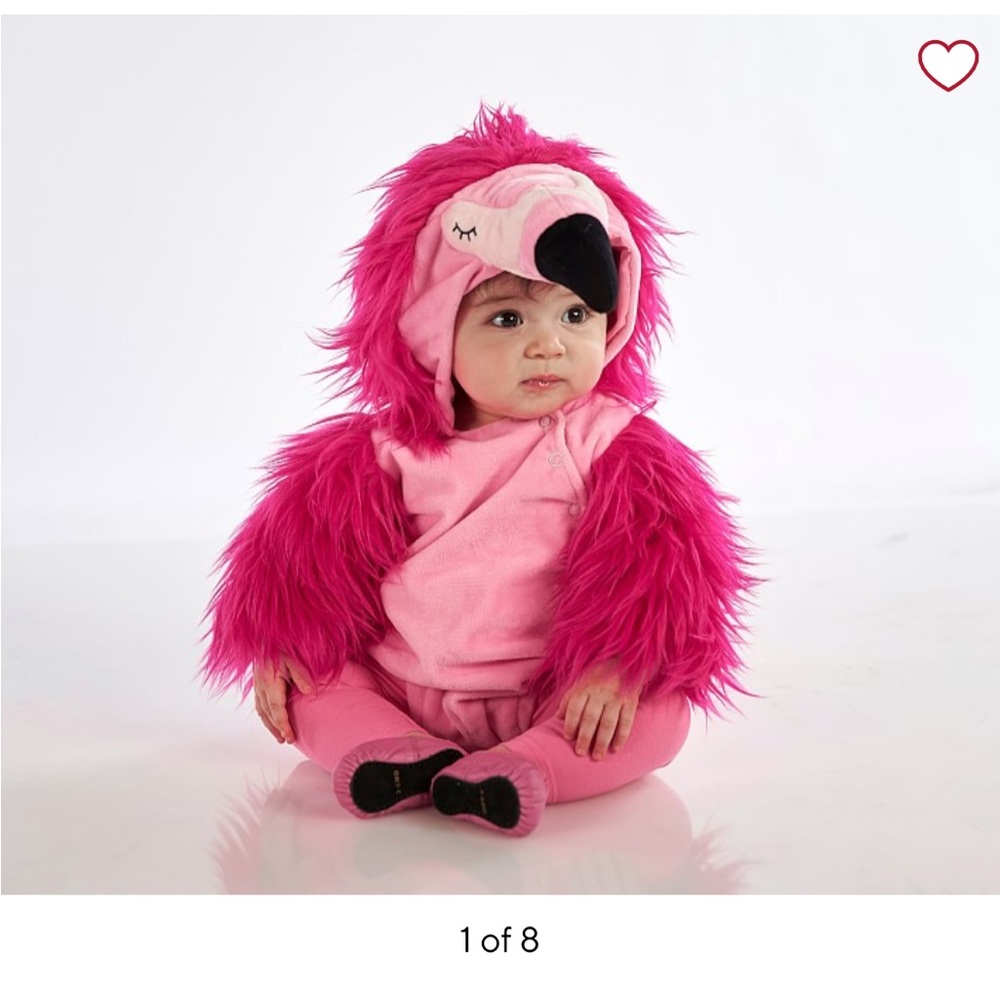 Pottery Barn baby flamingo costume 6-12 months